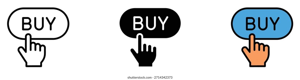 Click to Buy icon vector. instant access and secure checkout symbol. vector illustration.