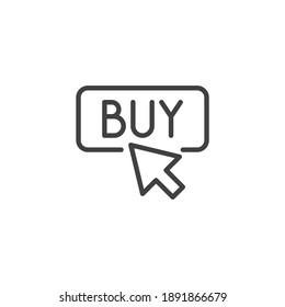 Click to buy line icon. linear style sign for mobile concept and web design. Mouse cursor and buy outline vector icon. Symbol, logo illustration. Vector graphics