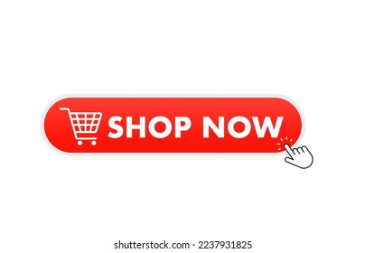 Click the "Buy now" button here with the shopping cart. Online shopping. Order online shopping cart icon, web design elements. Vector illustration