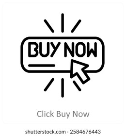 Click Buy Now icon concept