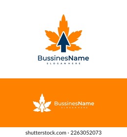Click Cannabis logo vector template. Creative Cannabis logo design concepts