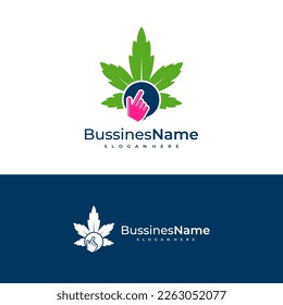 Click Cannabis logo vector template. Creative Cannabis logo design concepts