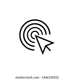 click choose  clicking icon vector. perfect click symbol. web design and mobile design. white background