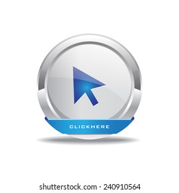 Click Circular Vector Blue Web Icon Button
