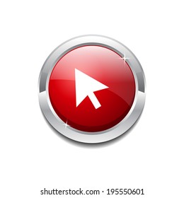 Click Circular Vector Red Web Icon Button