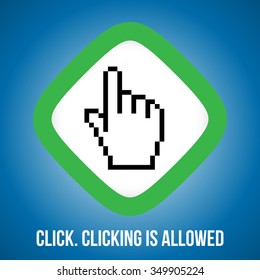 Click. Clicking is allowed