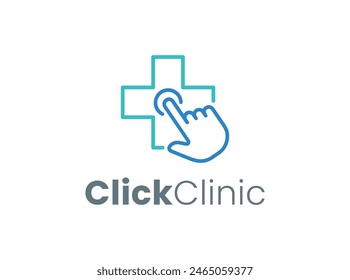 Click Clinic logo design vector template