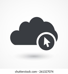 Click Cloud Computing. Arrow. Cursor