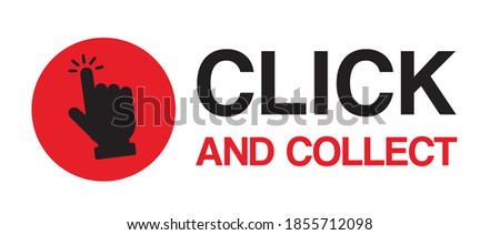 Click and collect banner, vector illustration