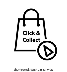 Click Collect Black Icon Clipart Image Stock Vector (Royalty Free ...