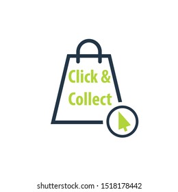 Click And Collect Concept Icon. Clipart Image Isolated On White Background