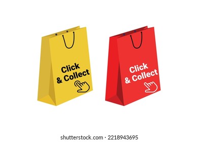 Click And Collect Concept Vector Illustration.