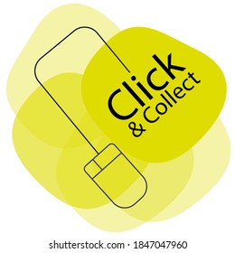 Click and Collect and home delivery internet shopping concept to beat lockdown 2.0