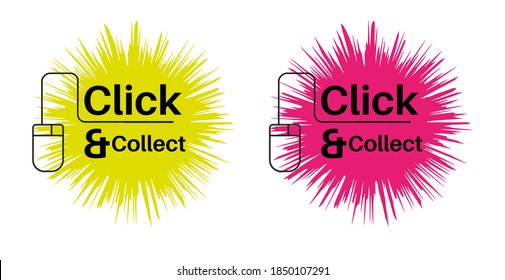 Click and Collect internet and online shopping concept to beat lockdown 2.0