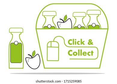 Click and Collect internet shopping consept