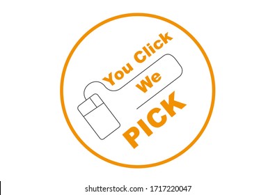 Click and Collect internet shopping consept