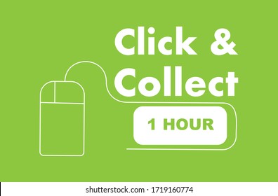 Click and Collect internet shopping consept
