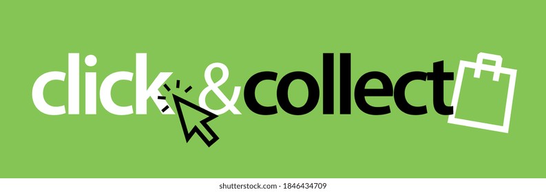 Click And Collect On Green Banner