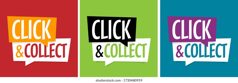 Click And Collect On Speech Bubble