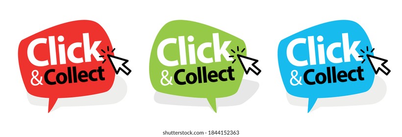 Click And Collect On Speech Bubble