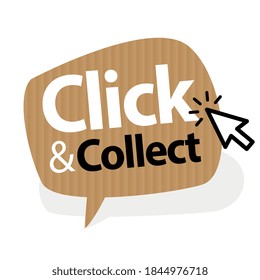 Click And Collect On Speech Bubble