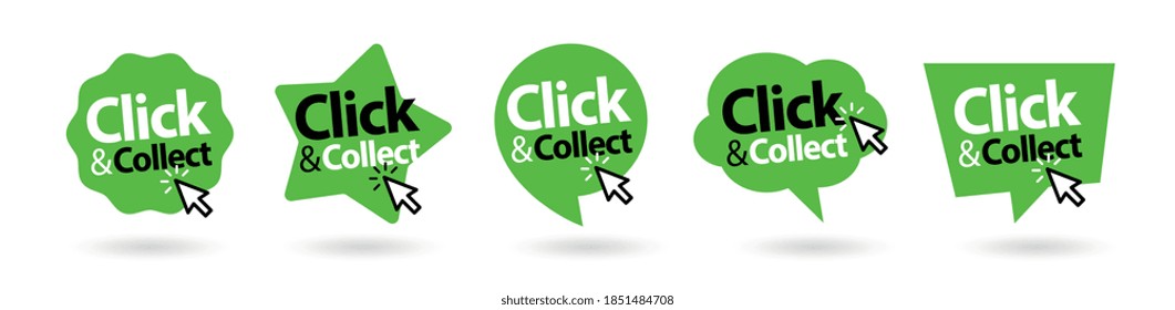 Click and collect on speech bubble