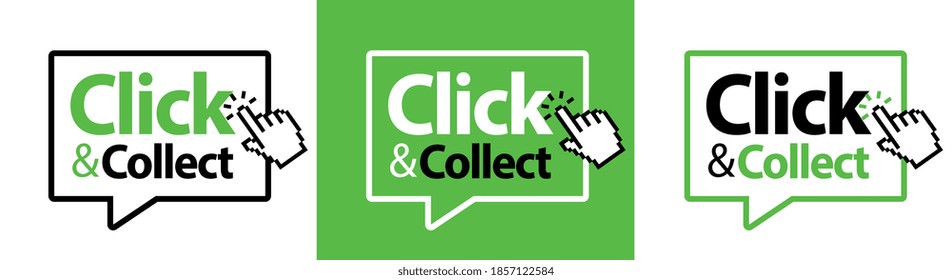 Click And Collect On Speech Bubble