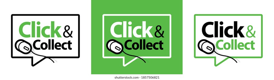 Click and collect on speech bubble