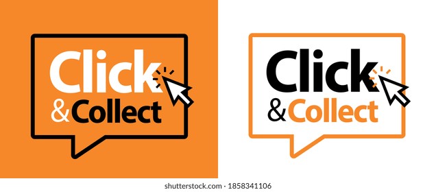 Click And Collect On Speech Bubble