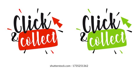 Click And Collect On White Background