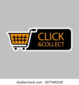 Click And Collect Sign Sticker