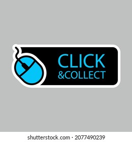 click and collect sign sticker