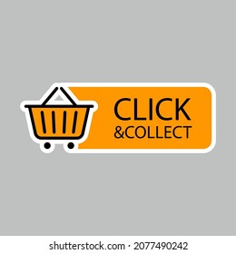 Click And Collect Sign Sticker