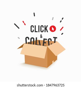 Click & collect vector illustration
