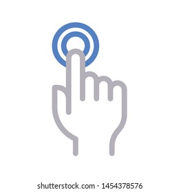 click colour line vector icon