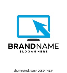 Click Computer Icon Logo Design Template Illustration Vector