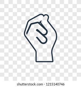 Click concept vector linear icon isolated on transparent background, Click concept transparency concept in outline style