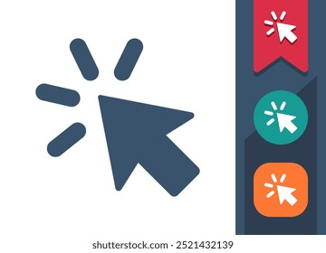 Click, Cursor Arrow, Pointer Icon. Professional, pixel perfect icon. EPS 10 format.