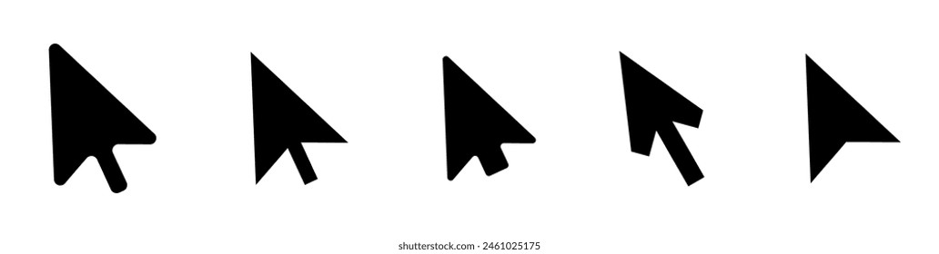 Click cursor icon. Computer mouse pointer vector arrow