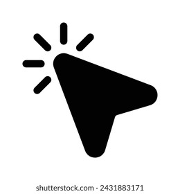 Click Cursor icon. flat illustration of vector icon