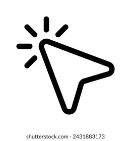 Click Cursor icon. flat illustration of vector icon