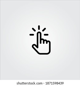 
Haga clic en el icono del cursor aislado en el fondo blanco