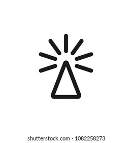 click, cursor icon outline on white background