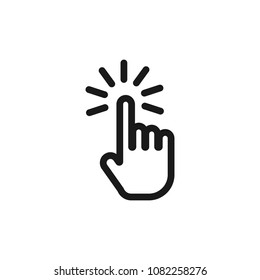 Click Cursor Icon Outline On White Stock Vector (Royalty Free ...