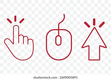 click cursor. cursor icon set