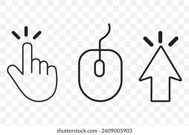click cursor. cursor icon set
