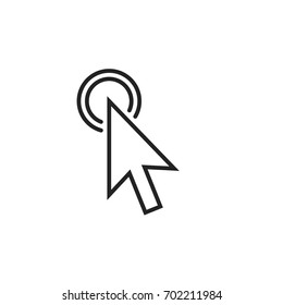click cursor pointer icon vector