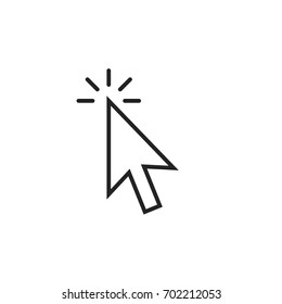click cursor pointer icon vector