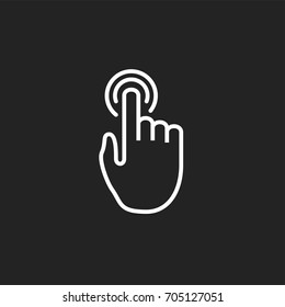 click cursor pointer icon vector