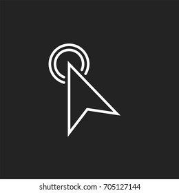 click cursor pointer icon vector